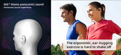 Bluetooth Earphones Wireless Headphones with Mic Air Conduction Ear Hook Headset Noise Cancelling Earbud for Xiaomi iPhone