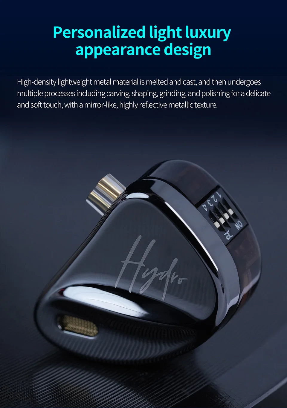CCA Hydro IEM Headphone Hybrid Driver In Ear HiFi Wired Earbuds Tuning Switches Noise Isolation Headset With Detachable Cable