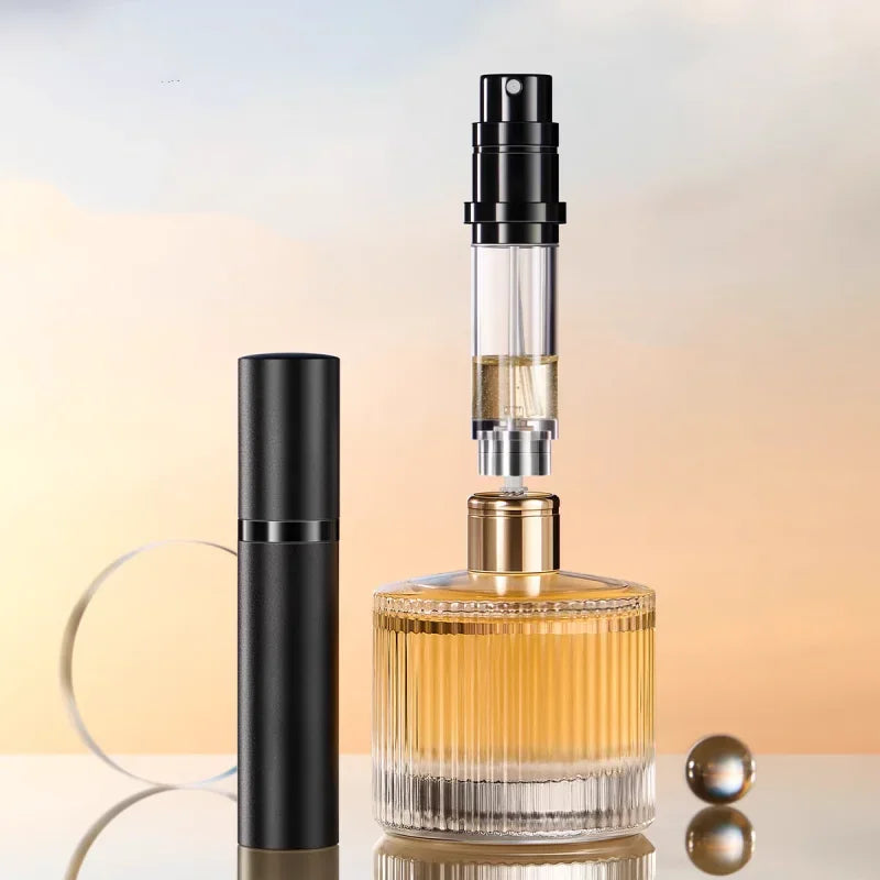 5ml Mini Portable Bottom-Filling Pump Perfume Refillable Spray Bottle Empty Cosmetic Containers Atomizer Bottle Travel Refill