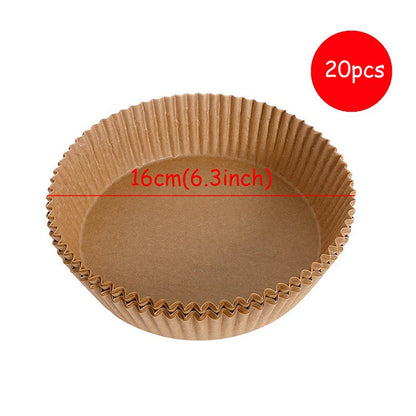 100/50/20PCS Air Fryer Paper Trays Airfryer Baking Paper Molds Square Round Oil-proof Air Fryer Disposable Cooking Paper Liner