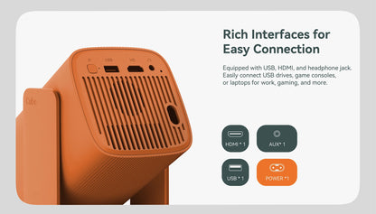 Wanbo Cube 1 4K Mini  Protable Android TV 14.0 Video Projector 360° Rotating Gimbal Electric Focus Proyector Dual Wifi 200IOS