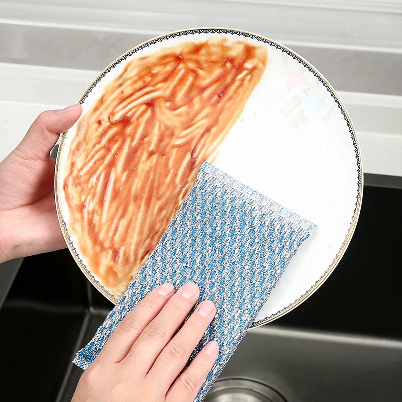 Double-sided Cleaning Sponges Non Scratch Scouring Sponge Pan Pot Dish-Washing Sponge Household Kitchen Scouring Pad Wash Sponge