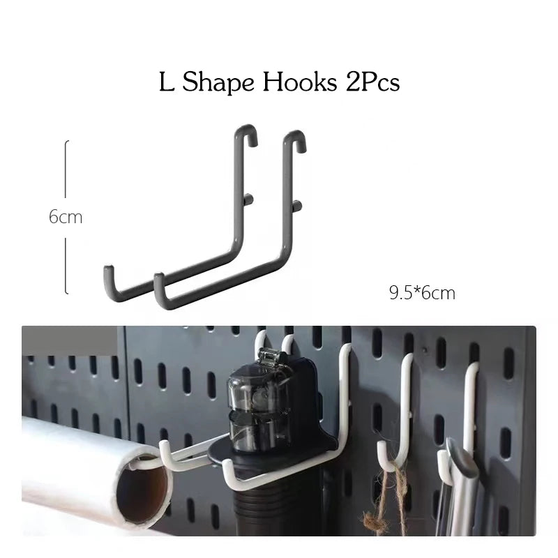 DIY Pegboard Accessories Kitchen Organization No Drill Hanging Shelf Storage Hooks Wall Organizer Crafts For Garage Room