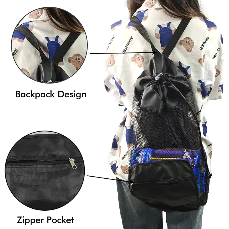 New Outdoor Beach Bag Beach Toy Storage Bag Swimming Clothing and Miscellaneous Storage Bag Shoulder Handheld Storage Bag Touris