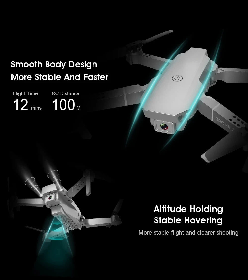 Drone 4k Profesional Wide Angle WIFI Drones Video Live Recording Quadcopter Children's Gifts