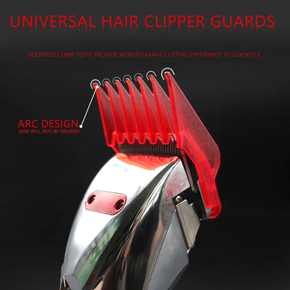 8Pcs Universal Transparent Hair Clipper Guards For Wahl Madeshow Metal Clip Clippers Barber Accessories Trimmer Limit Combs