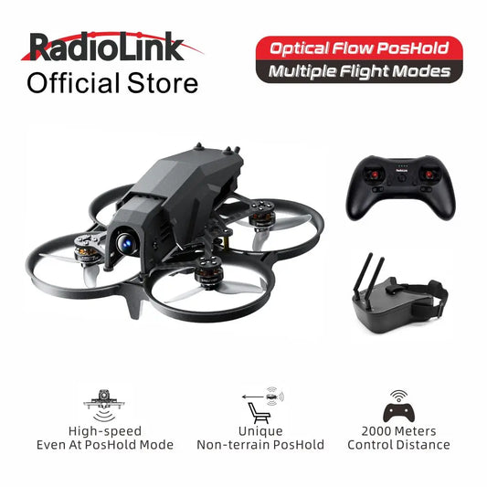 Radiolink F108 Optical Flow Racing Drone Brushless FPV RC Whoop Quadcopter for Beginner PNP RTF Multi-protocol ELRS Receiver