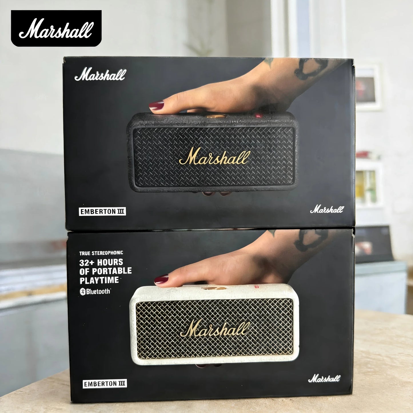 Marshall Emberton III 3 Portable Wireless Bluetooth Speaker Rugged Waterproof Loud Stereo Deep Bass Outdoor Wireless Speaker