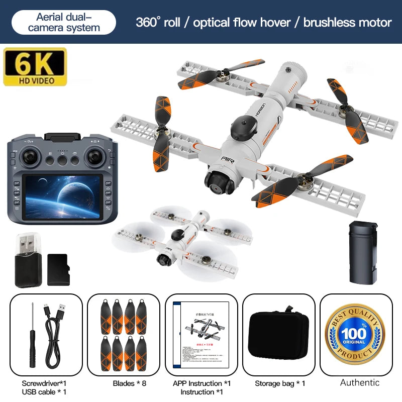 New AE22 spray Drone 8K Professional HD 180° Dual Cameras Brushless Motors Infrared obstacle avoidance Foldable Quadcopter Toys