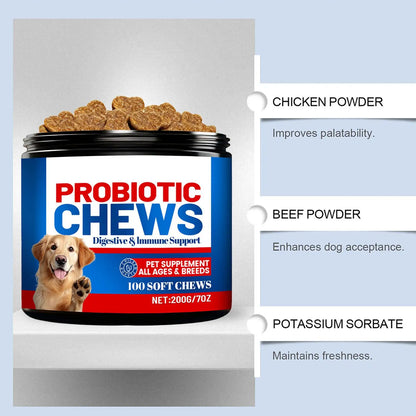 Dog Gut Health Supplement 200g Skin Care Natural Small Dog Itchy Skin Relief Tablets For After Meal Seasonal Changes Food