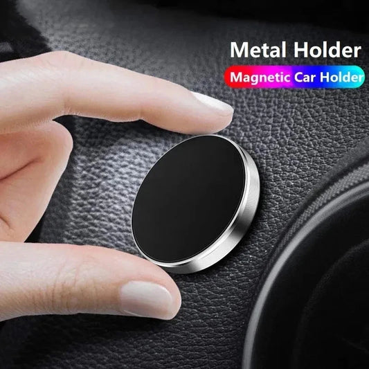 Round Magnetic Universal Mobile Phone Holder Dashboard Mobile Phone Bracket Wall Desk Magnet Stand Car Mount Stand For iPhone 12