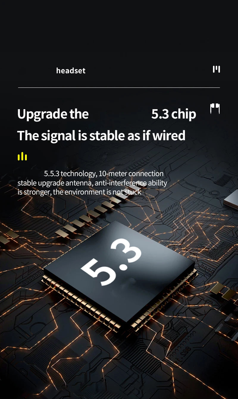 Soleeanre Earphone Wireless Headphones Stereo With Microphone Sport Earbuds Gaming Headset Supports all smartphone