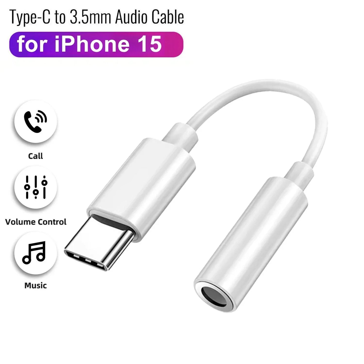 2-in-1 Audio Adapter USB C to 3 5 mm Jack Type-C Charging 3.5mm Aux Cable For Samsung Xiaomi Huawei Wired Headphones Connector