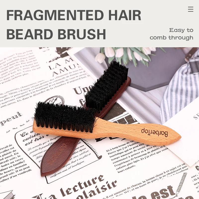 Barber Shop Beard Cleaning Wooden Brush Neck And Facial Dust Collector Hair Brush Household Hairdressing Styling Tool