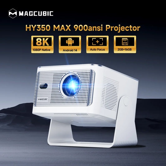 Magcubic 900ANSI Android 14 Projector Auto Focus 8K Native 1080P Wifi6 BT5.4 16G Allwinner H726 Portable HY350Max