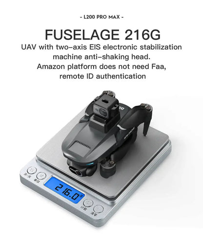JHD L200 PRO MAX Drone GPS Brushless Motor 4K HD Profesional Quadcopter 2-Axis Gimbal 360° Obstacle Avoidance Drone L200PRO Max