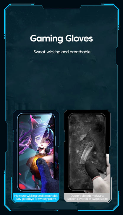 Double Finger Gaming Gloves Chicken Eating Mobile Game Ultra Thin Anti Sweat King of Glory Movement Anti Slip Esports Edition