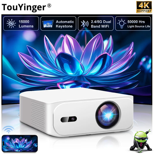 Touyinger L9 portable Projector Full HD 800 ANSI Lumens Short Throw 4K Decode Android Smart TV Video Home Theater Mini Beam