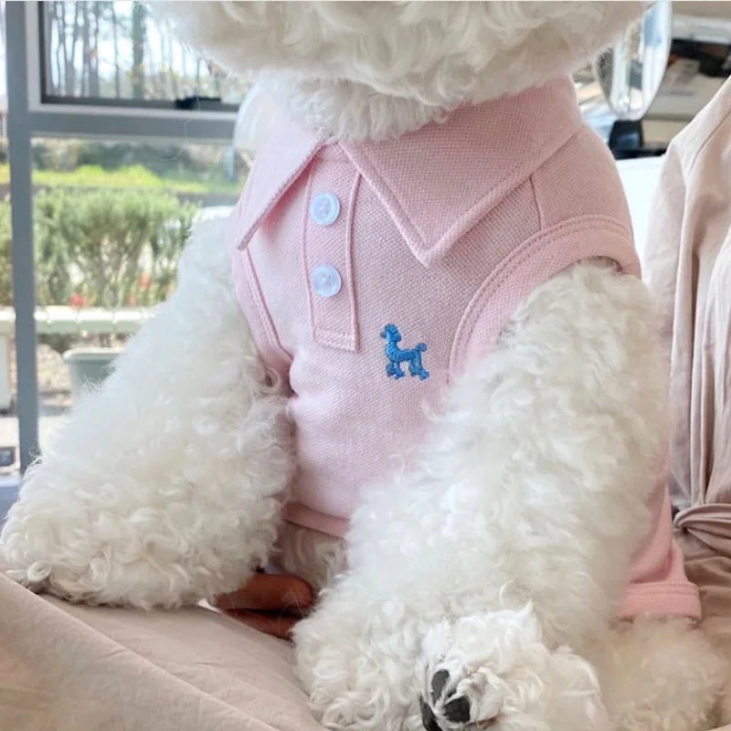 Polo Shirt for Small Medium Dogs Fashion Dog Clothes Cute Solid Puppy Pullover Summer Cool Cat Shirt Pet Sweatshirt Dog Costumes