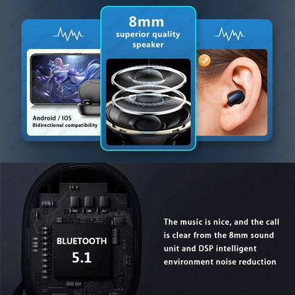 For Xiaomi Original TWS A6S Pro Wireless Bluetooth Earphones Sports Earbuds Gaming Headsets For Redmi Airdots iPhone Headphones