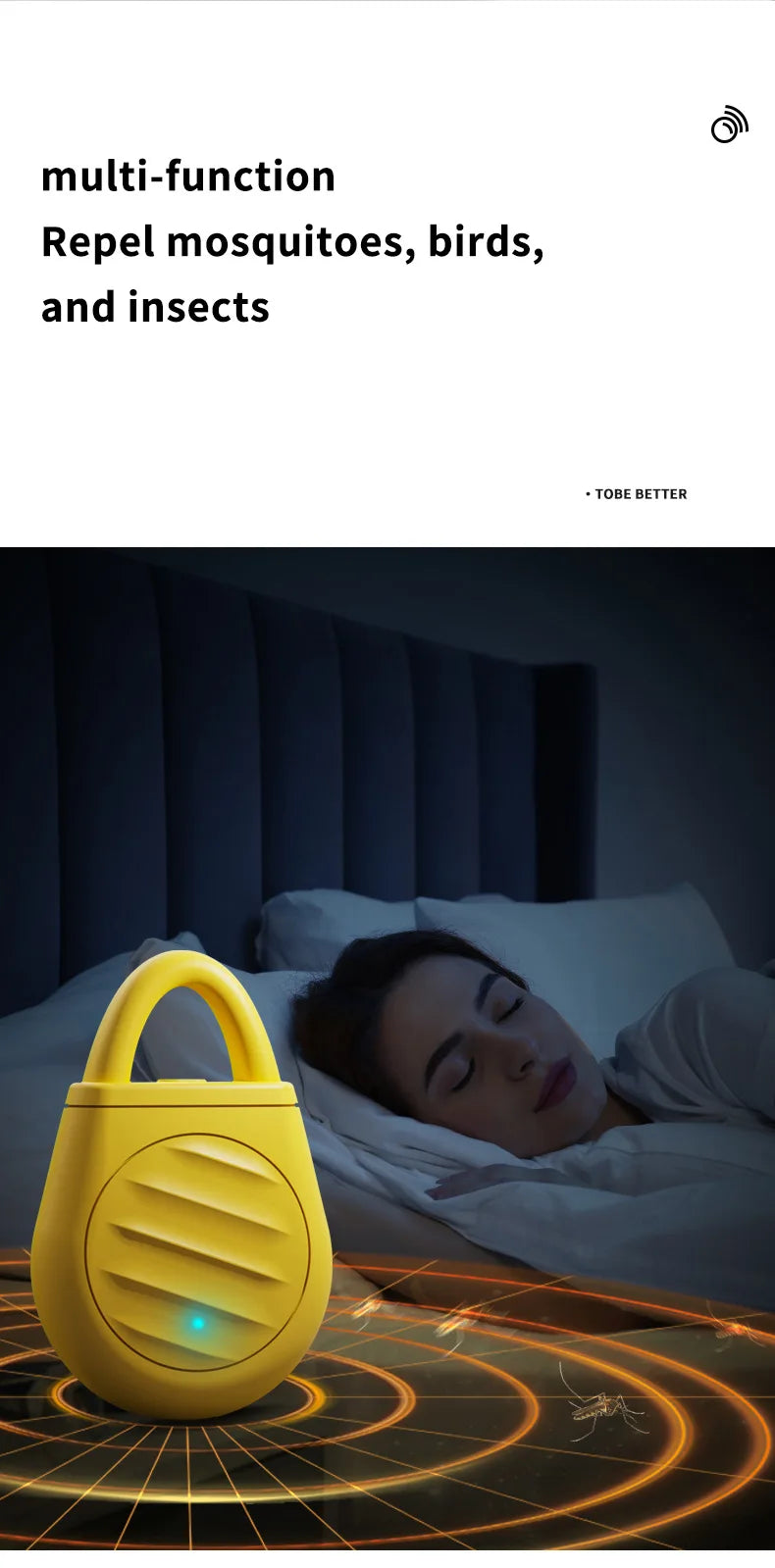 New Ultrasonic Flea Tick Repeller Rechargeable Anti-mosquito Parasite Protection Tools For People Cats Dogs Outdoor Indoor Use