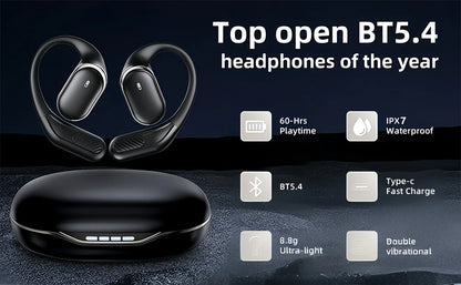 Bluetooth Earphones Wireless Headphones with Mic Air Conduction Ear Hook Headset Noise Cancelling Earbud for Xiaomi iPhone