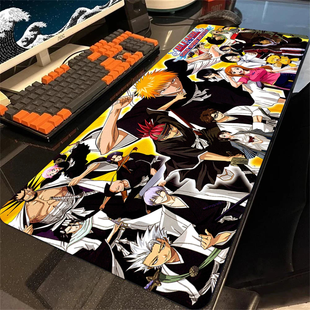 Anime Bleach Large Mouse Pad Gamer Cabinet Pc Keyboard Desk Mat 900x400 Computer Gaming Accessories Kurosaki Ichigo Mousepad Xxl