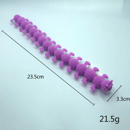 1pc Caterpillars Sensory Toy Stress Relief Stretchy String Worm Pops Fidget Therapy Anti Anxiety Fidget for Teenagers Adults