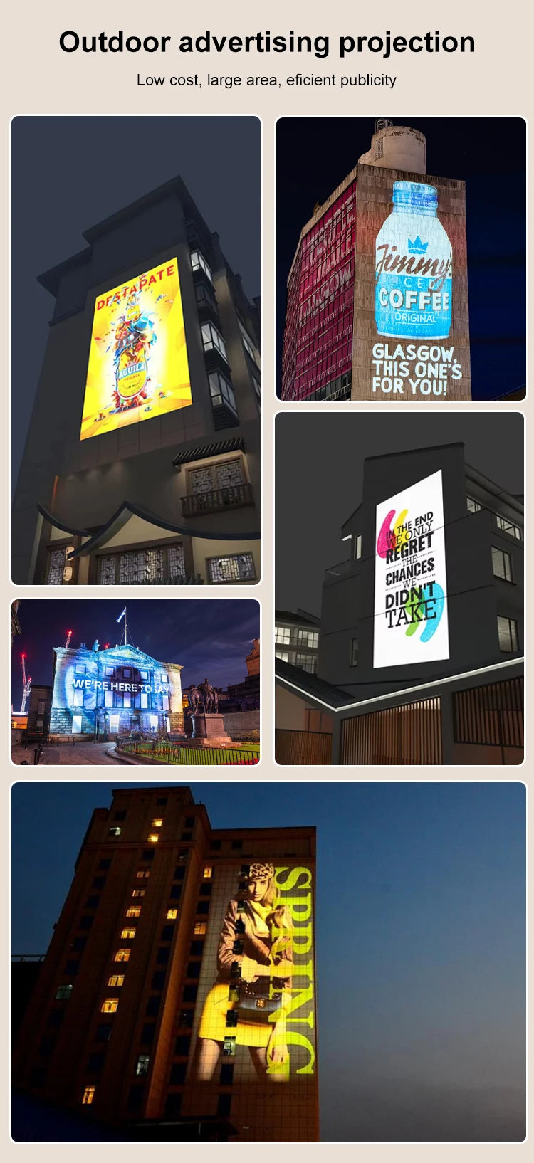 Custom LED Logo GOBO Projector Light  Indoor Outdoor Floor Projector Rotating Logo for Hotel Company Bar Store Business