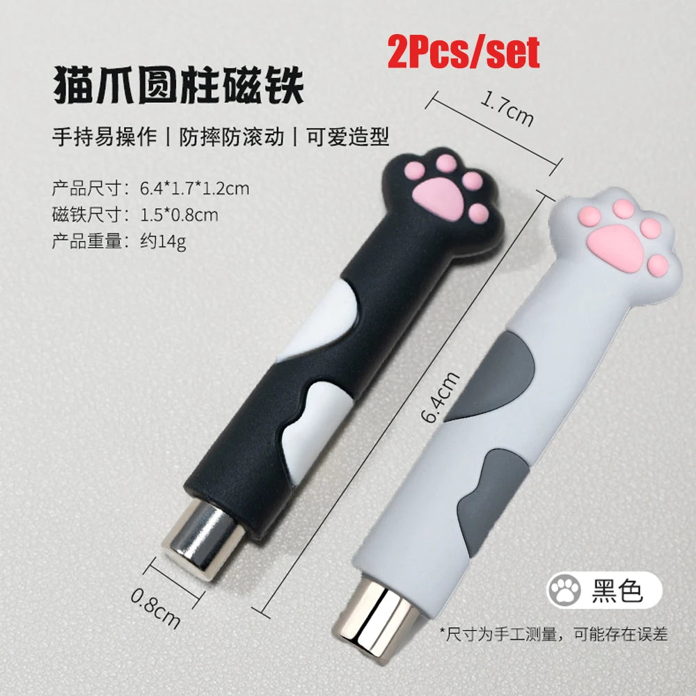 1/2/3Pcs Soft-Silicone Cat claw Cat's eye magnet Stick Black/White/Yellow Kawaii Strong Magnet Stick DIY 3D Cat Eye Gel Tool &*&