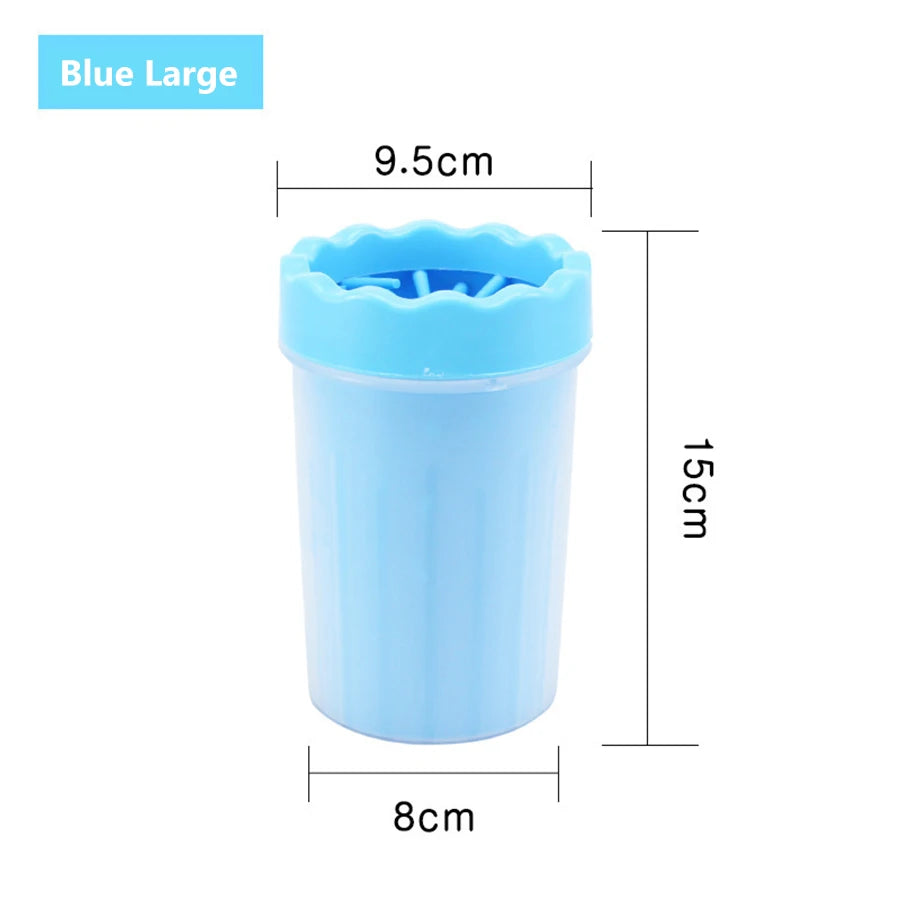 1Pc Pet Plastic Foot Wash Cup S L XL Large size silicone brush Dog cat clean foot mud removable cleaning Foot