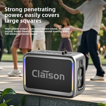 MW Audio Bluetooth Speaker LED Light Dual Mic Karaoke Outdoor Bass Booming Long Battery Life