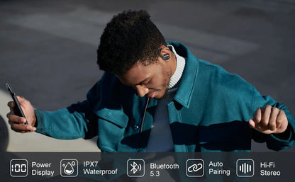 TWS NEW BX28 Wireless Bluetooth Headset 5.3 Earphones Bluetooth Headphones with ENC Mic Earbuds for Sports/Running/Workout/GYM