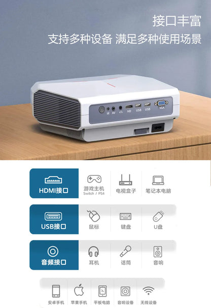 New Ultra HD 4K Home Projector Office Meeting Mobile Wireless Intelligent Portable Mini Projector