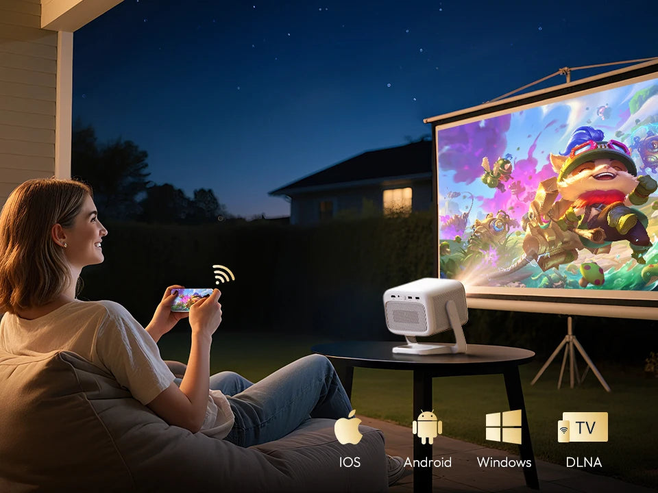 BYINTEK U90 Projector 4K Full HD1080P Cinema Android 11.0 WiFi Mini Portable 1080P Home Theater Video DLP Projector with Battery