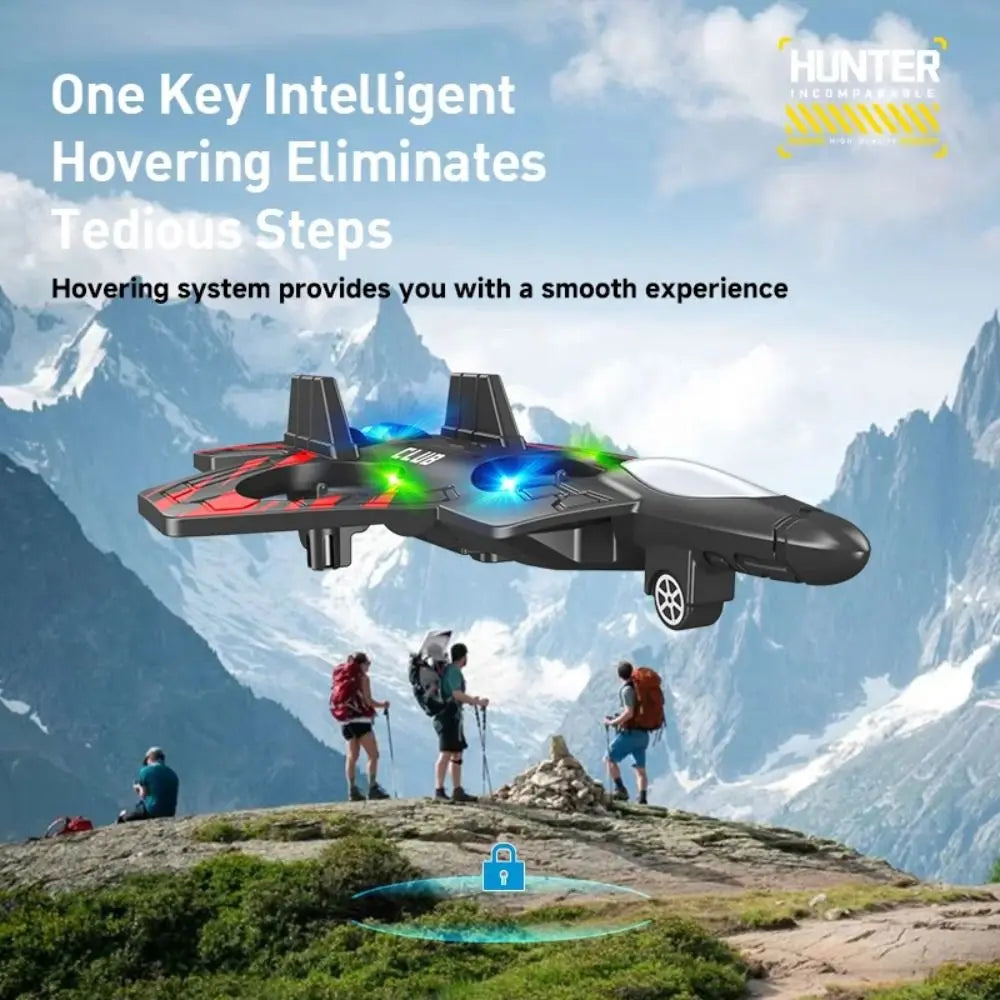 With Lights Glider Flying Helicopter RC Hobby Jet Plane 2.4G Stunt Remote Control Foam Fighter Airplane Toy Drone with Light