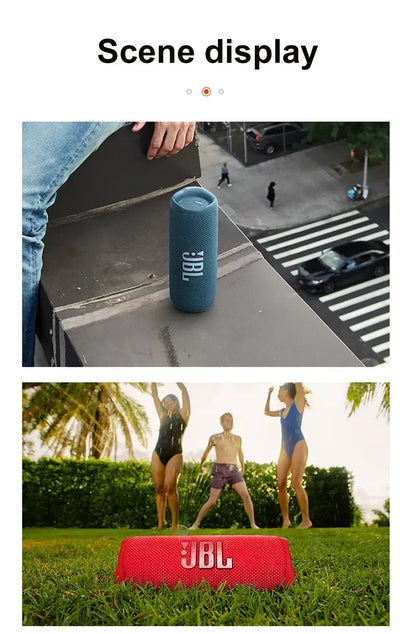 Original JBL Flip 6 Wireless Bluetooth Speaker Portable IPX7 Waterproof Outdoor Stereo Bass Music Track with Independent Tweeter