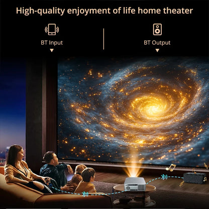 Voxflix M25 Home Cinema 1080P 4K 2800 ANSI Smart Home Projector Android TV 9.0 Game Mode Support voice search Movies Beamer