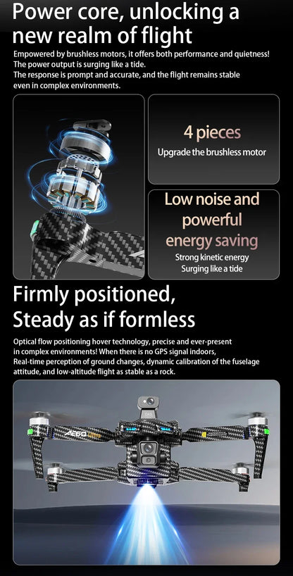 AE60 Can Airdrop Drone With 7.2 inch Screen 3-axis Gimbal Professional 4K HD Camera Laser Obstacle Avoidance Brushless Dron Toy