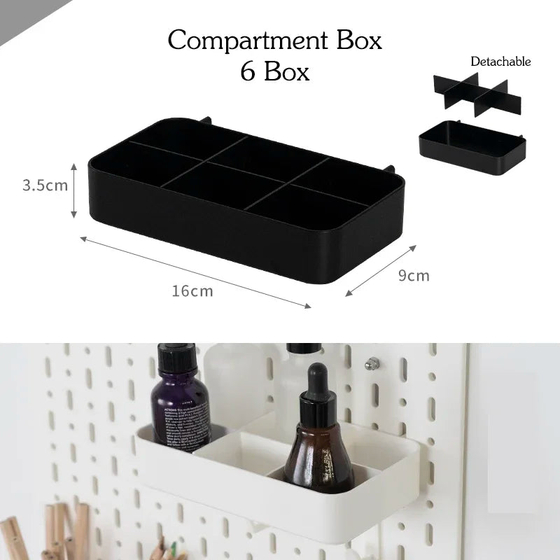 DIY Pegboard Accessories No Punching Kitchen Organization Shelf Storage Box Hooks Wall Organizer Crafts For Garage Room