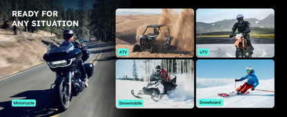 ASMAX F1 Bluetooth Motorcycle Intercom 10-Rider Group Communication, Voice Command, IP67 Waterproof, Hi-Fi Speakers, BT 5.3