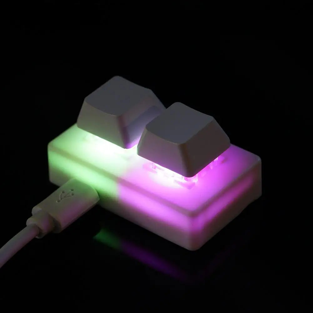 Mini Keyboard 2 Key Gaming Keyboard RGB USB Keypad 2-key Copy And Paste One-key Password Shortcut Combinations Key Multiple Keys