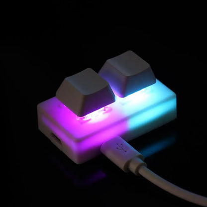 Mini Keyboard 2 Key Gaming Keyboard RGB USB Keypad 2-key Copy And Paste One-key Password Shortcut Combinations Key Multiple Keys