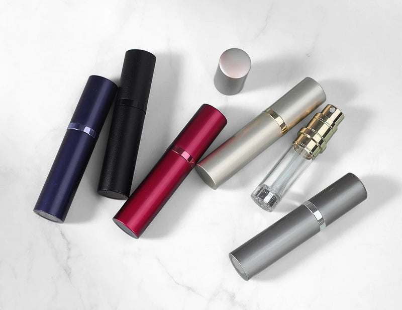 5ml Mini Portable Bottom-Filling Pump Perfume Refillable Spray Bottle Empty Cosmetic Containers Atomizer Bottle Travel Refill