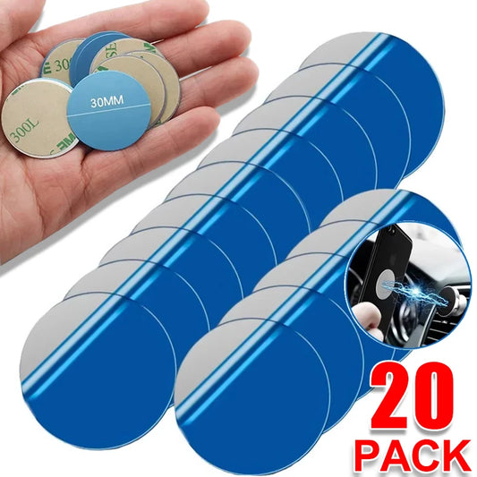 1/20Pcs Magnetic Metal Plate For Magnetic Car Phone Holder Universal Iron Sheet Sticker Stand Mobile Phone Magnet Holder Mount
