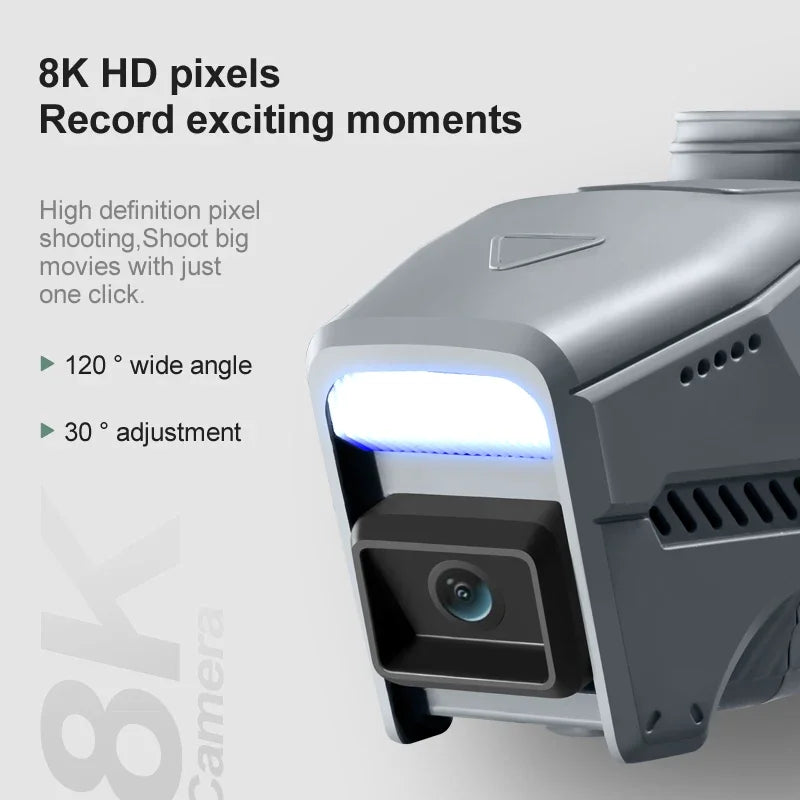 4D-L1 Spy Drone 8k Profesional Dual Camera Optical Flow Belt 4-Way Single Blade Aileron Photography Obstacle Avoidance Dron Toy