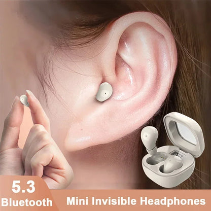 Lenovo Invisible Earbuds High-Quality Noise Cancelling Wireless Bluetooth Earbuds Mini Ultra-Small Sleep Earbuds
