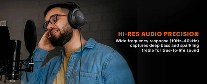 TOP W550X Talomen Over-Ear Headphones Portable Audio and Video Equipment with Detachable Cable Built-in Microphone For Gift