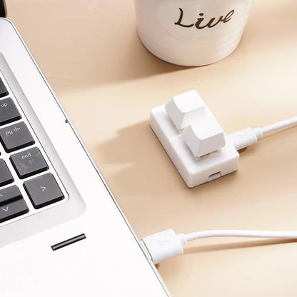 Mini Keyboard 2 Key Gaming Keyboard RGB USB Keypad 2-key Copy And Paste One-key Password Shortcut Combinations Key Multiple Keys