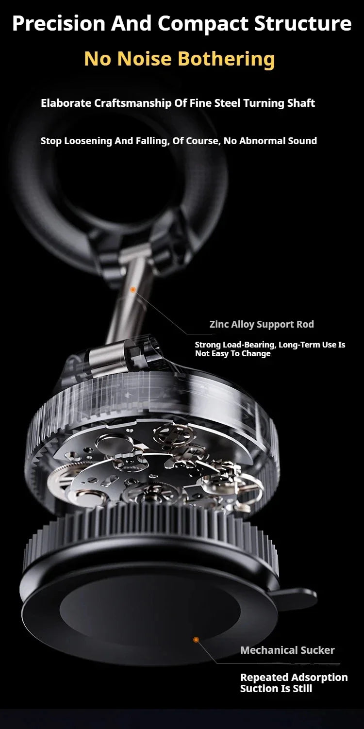 Car Phone Holder Suction Cup Vacuum Magnetic Phone Stand 360° rotatable and Foldable Suction Cup Phone Holder